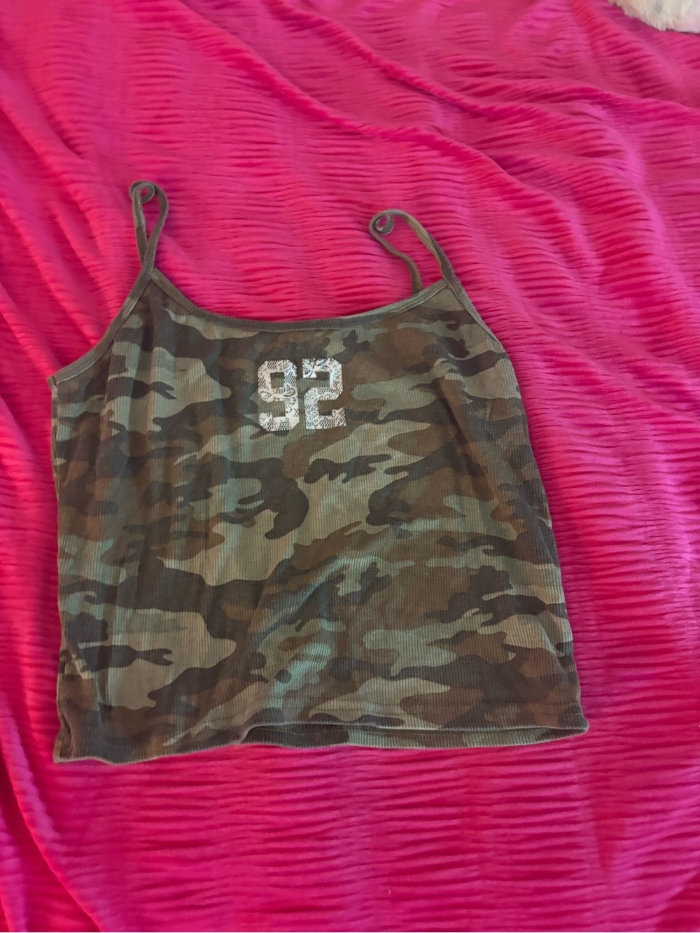 Camo Cropped Tank Top